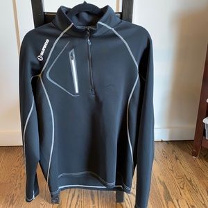 Sunice Black Allendale 1/4 Zip Golf Pullover - Med
